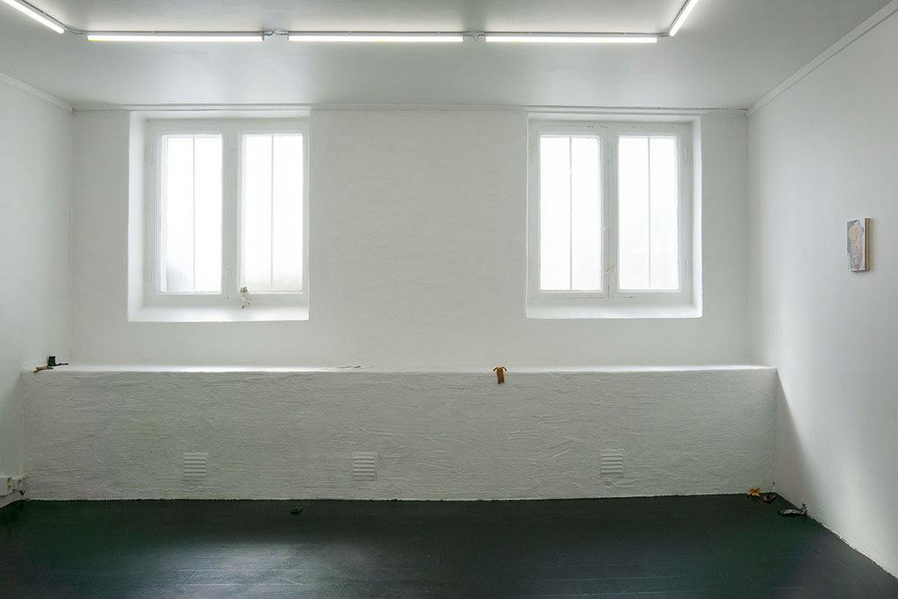 paper clay clothes hanging around the windows